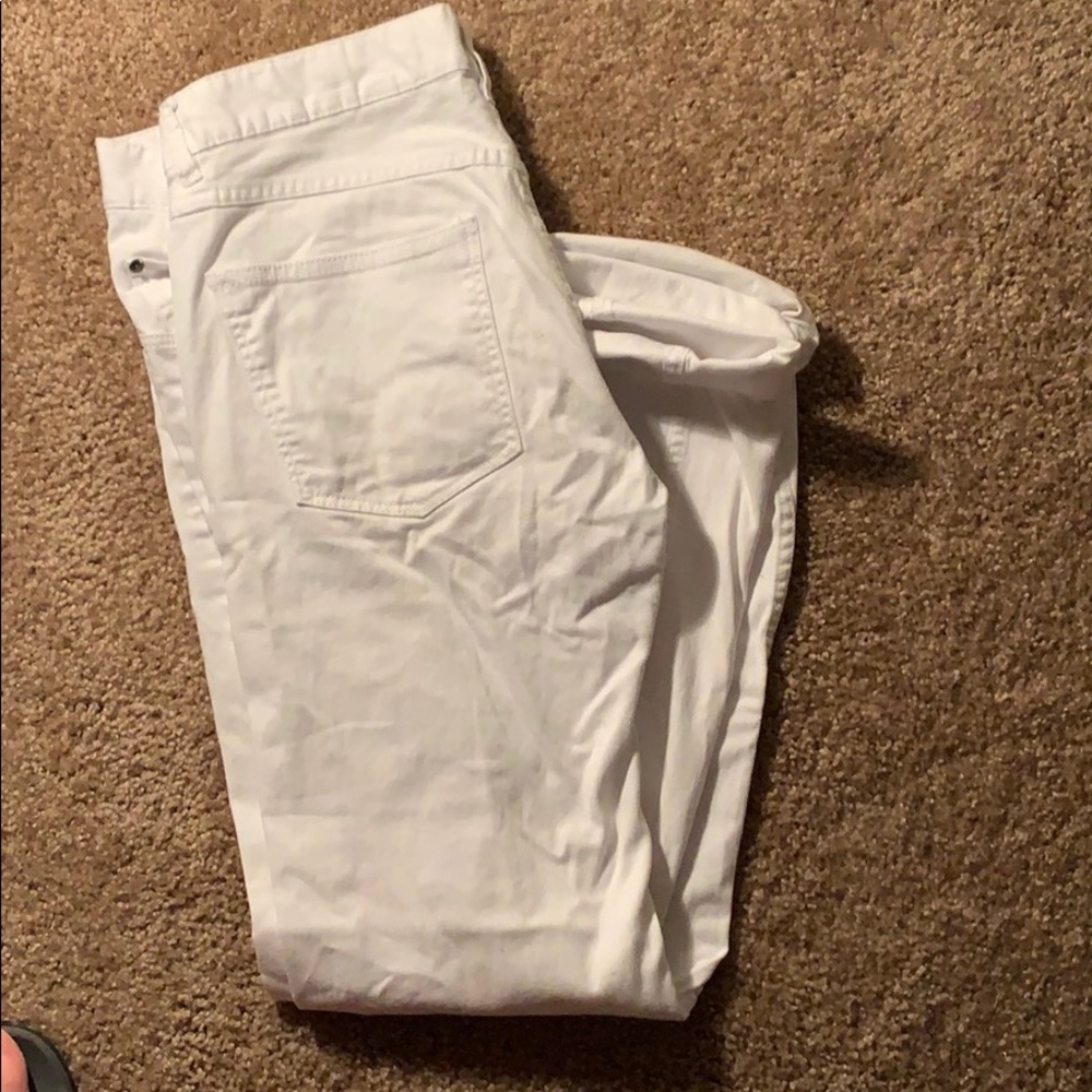 H&M White Twill Pants